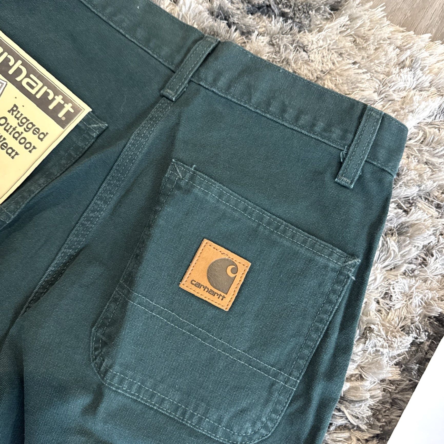 Carhartt VINTAGE Carhartt Jorts Denim Green 90s HTF RARE B30 EVG Men’s Size 28 GRAIL Size US 28 / EU 44 - 4 Thumbnail