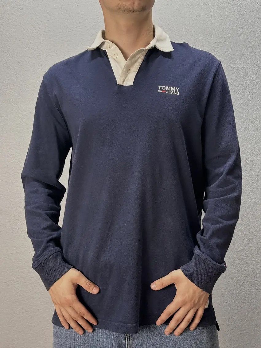 Tommy Hilfiger × Vintage Vintage Tommy Hilfiger longsleeve Polo faded Y2K Sk8 Size US S / EU 44-46 / 1 - 4 Thumbnail