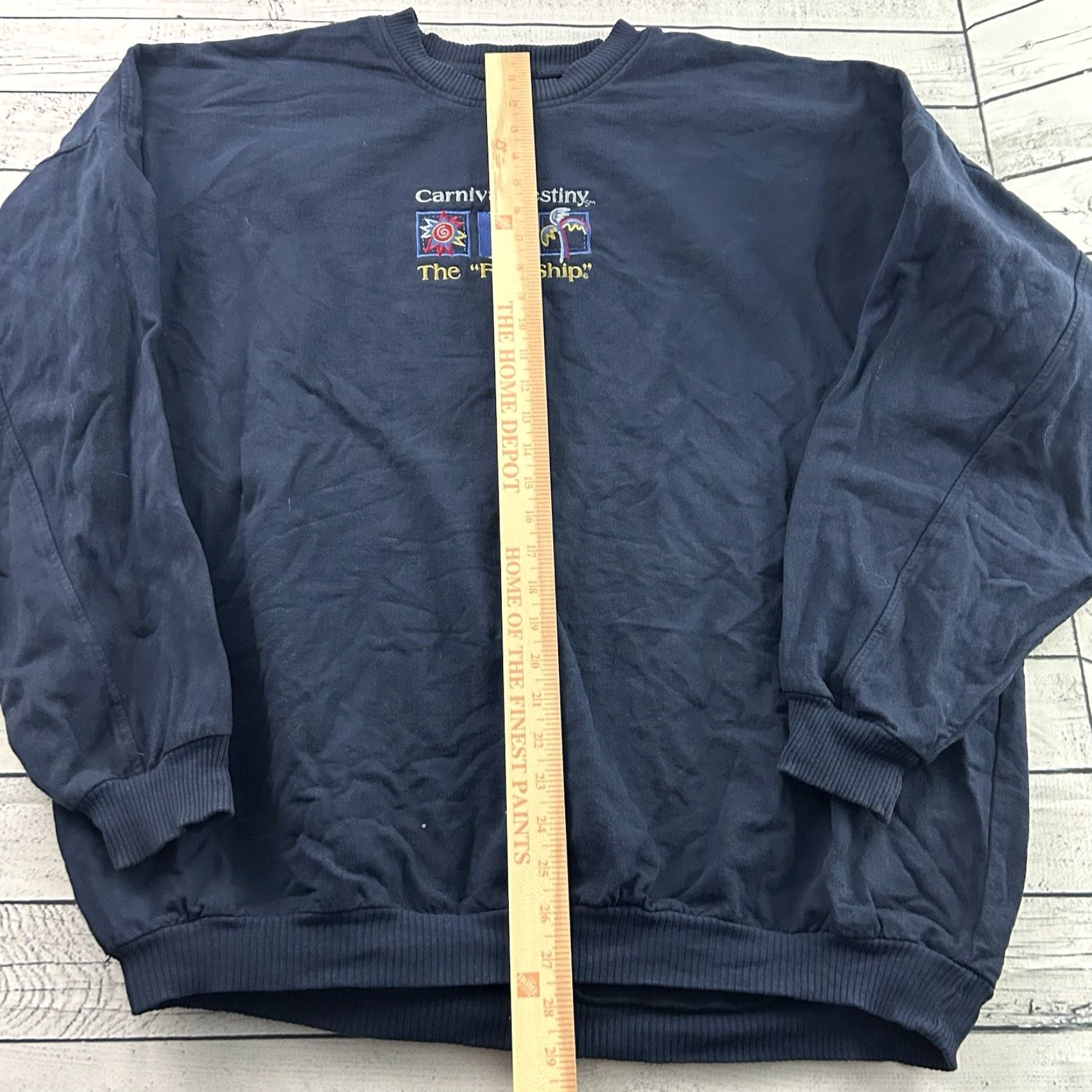 destin Vintage Carnival Embroidered Crewneck Sweatshirt Men's XXL Blue Size US XXL / EU 58 / 5 - 4 Thumbnail