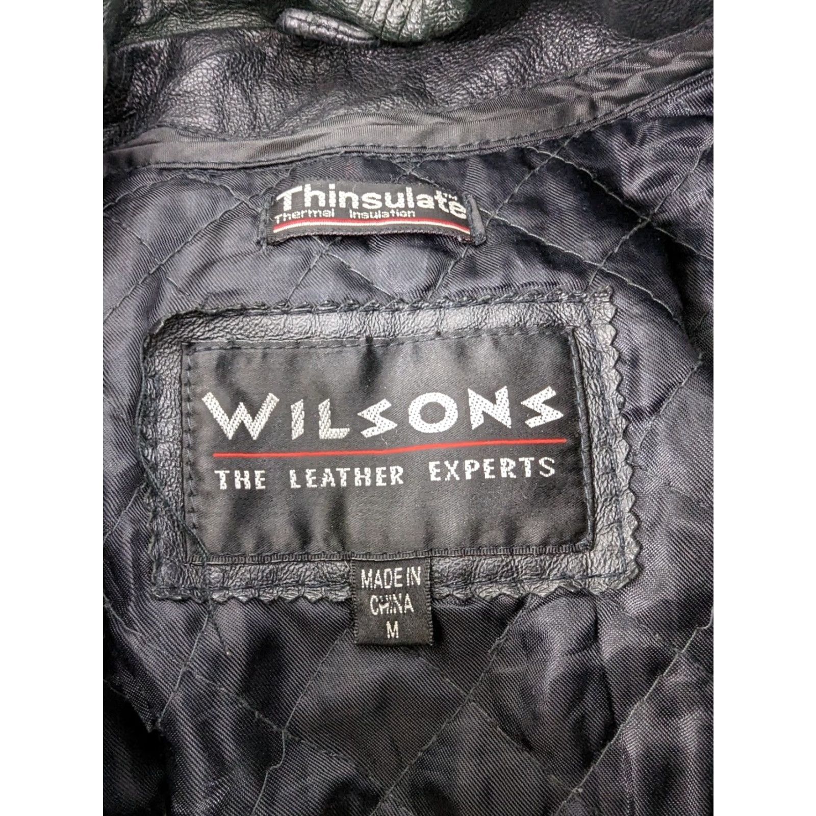 Vintage VINTAGE Wilsons Leather Men’s Jacket Long Drawstring 90s Biker Zip Pockets Insulated Classic Zippered Black M Size US M / EU 48-50 / 2 - 3 Thumbnail