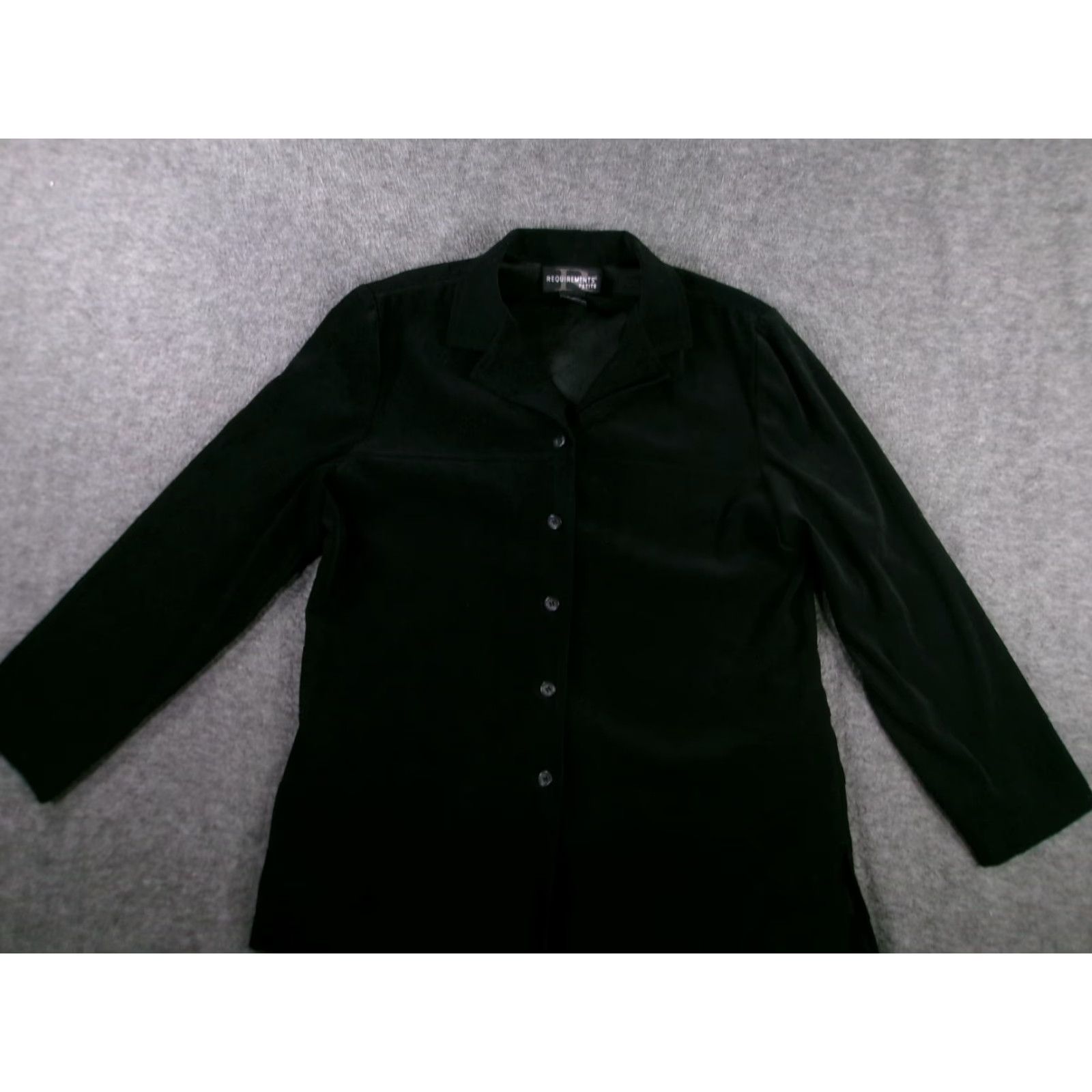 Vintage Requirements Jacket Women 12 Petite Black Button Causal Capsule Classic Office Jacket 12P Black Size XL / US 12-14 / IT 48-50 - 2 Thumbnail