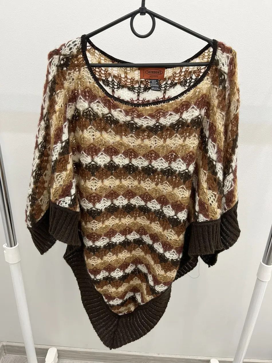 Missoni Missoni Multicolour Knit Mohair Poncho Sweater Size ONE SIZE - 1 Thumbnail