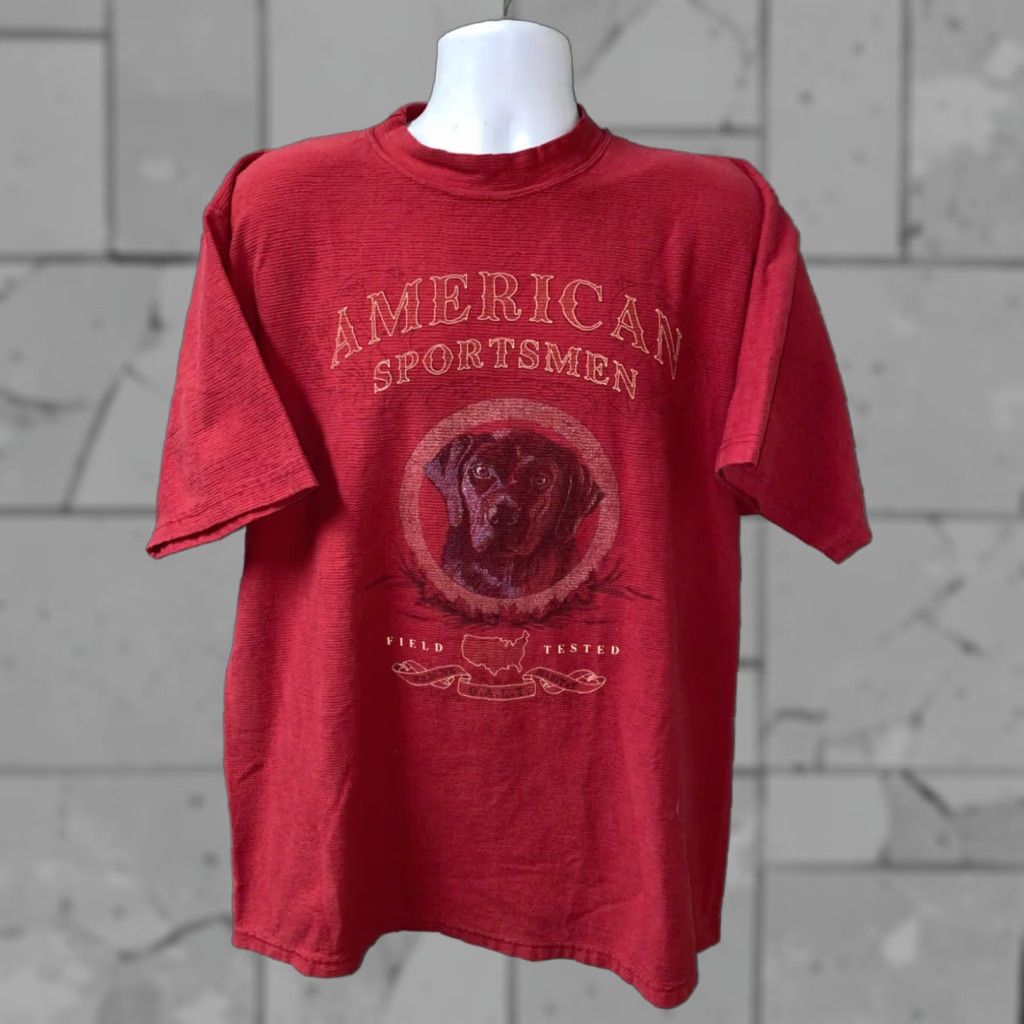 Vintage VINTAGE Galt Sand American Sportsmen Mens Red Short Sleeve Cotton T-Shirt Size Large USA Made Size US L / EU 52-54 / 3 - 1 Thumbnail