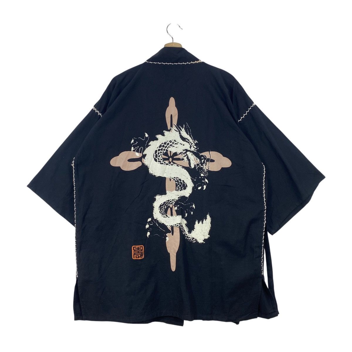 Vintage Vintage KIRAKUMONO KIMNONO HAORI DRAGON Japanese Embroide Size US XXL / EU 58 / 5 - 7 Thumbnail
