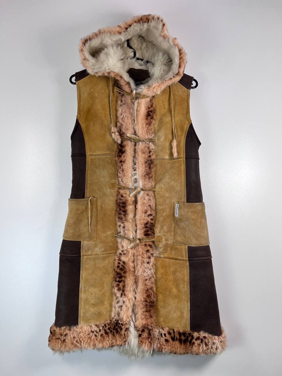 Dolce & Gabbana Dolce & Gabbana Shearling Suede Fur Hooded Vest Coat Size S Size S / US 4 / IT 40 - 1 Thumbnail