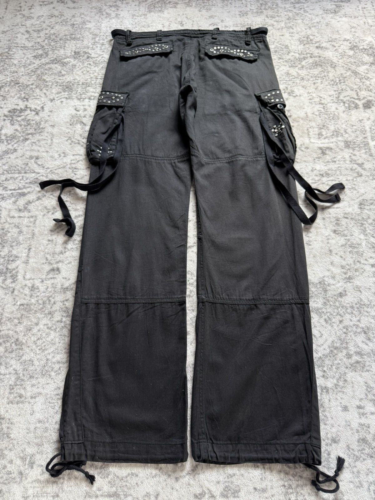 Hysteric Glamour 2000s Wild Khakis Japan Studded Details Linen Cargo Pants Size US 32 / EU 48 - 2 Thumbnail