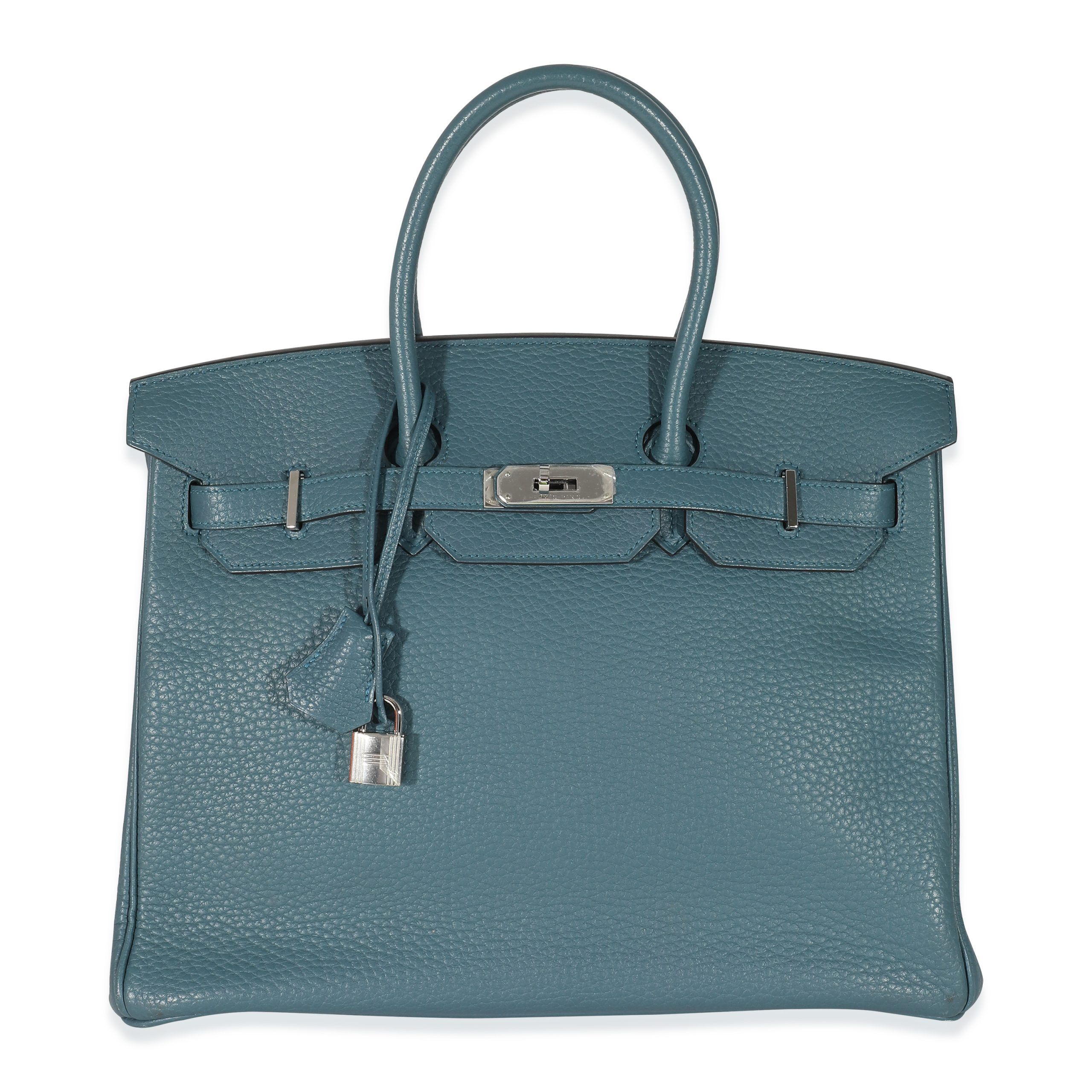 Hermès Bleu Orage Clémence Birkin 35 PHW