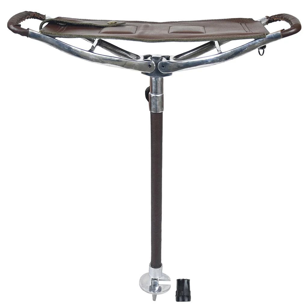 Leather × Other Leather Walking Stick Folding Seat Venator Coffee Brown Size 40 - 2 Thumbnail