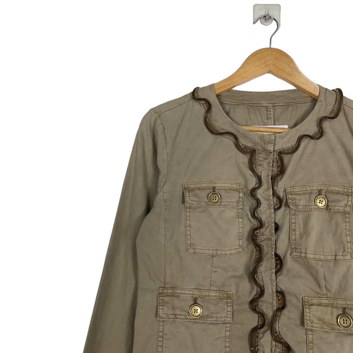 Michael Kors MICHAEL KORS Japan Four Pocket Cotton Crop Jacket #1157-C53 Size M / US 6-8 / IT 42-44 - 4 Thumbnail