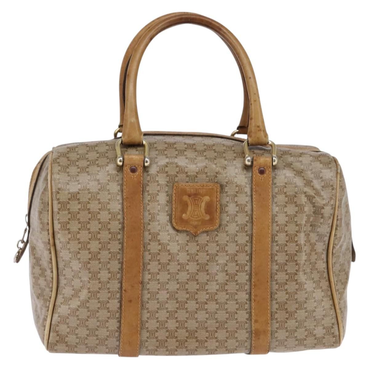 Celine CELINE Macadam Canvas Boston Bag Pvc Beige Gold Size ONE SIZE - 2 Thumbnail