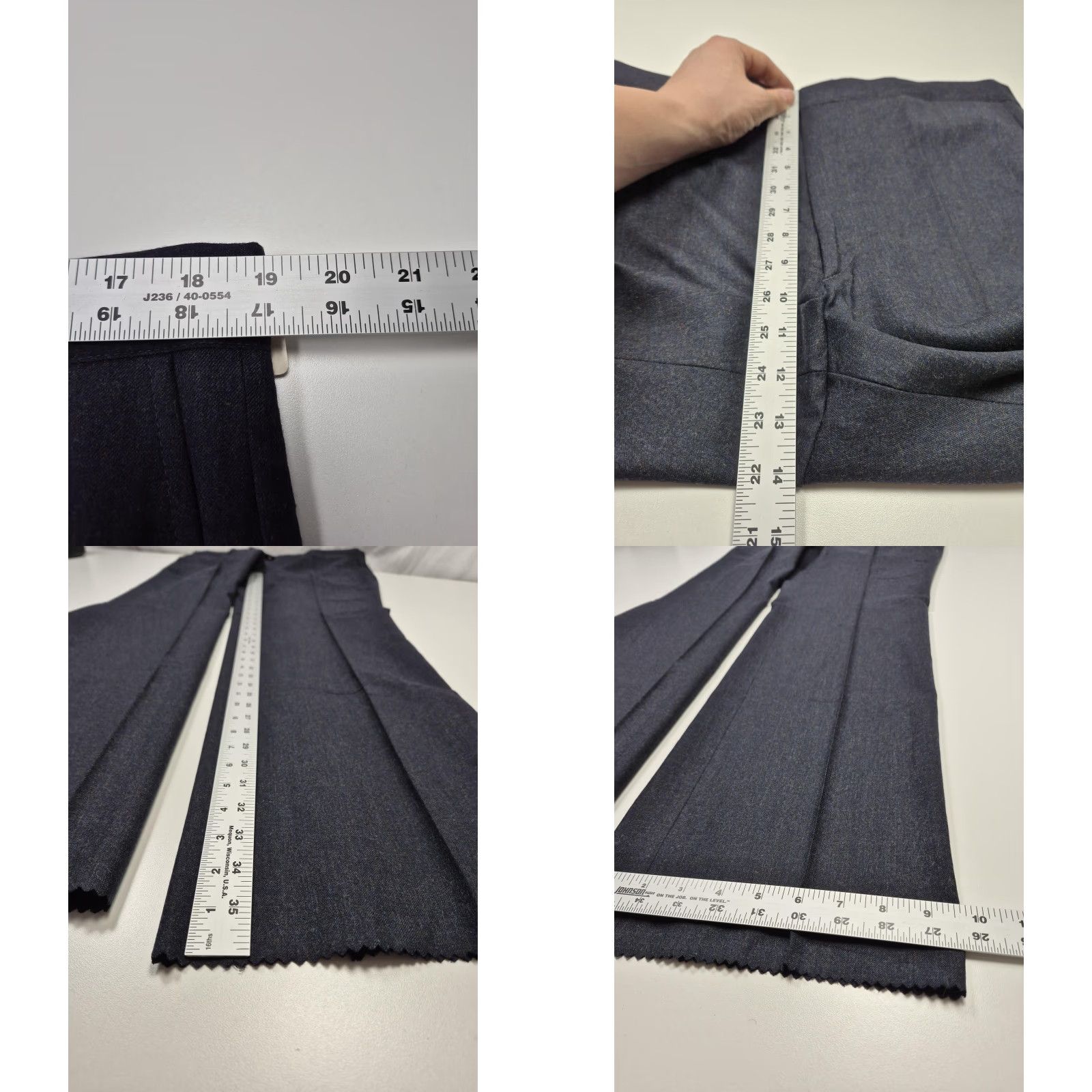 Vintage VTG Sansabelt Dress Pants Mens 38x36 Blue Wool Flat Front Unhemmed USA NWT Size US 38 / EU 54 - 8 Thumbnail