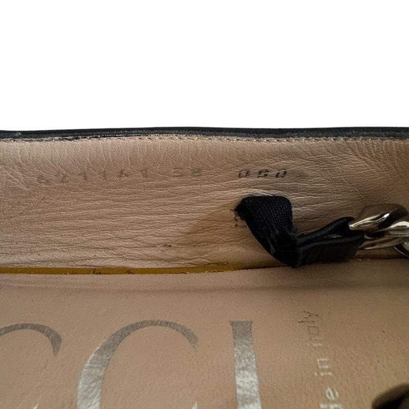 Gucci Gucci Deva Horsebit Chain Ballet Flats Black Leather Size 38 Size US 7.5 / IT 37.5 - 13 Thumbnail