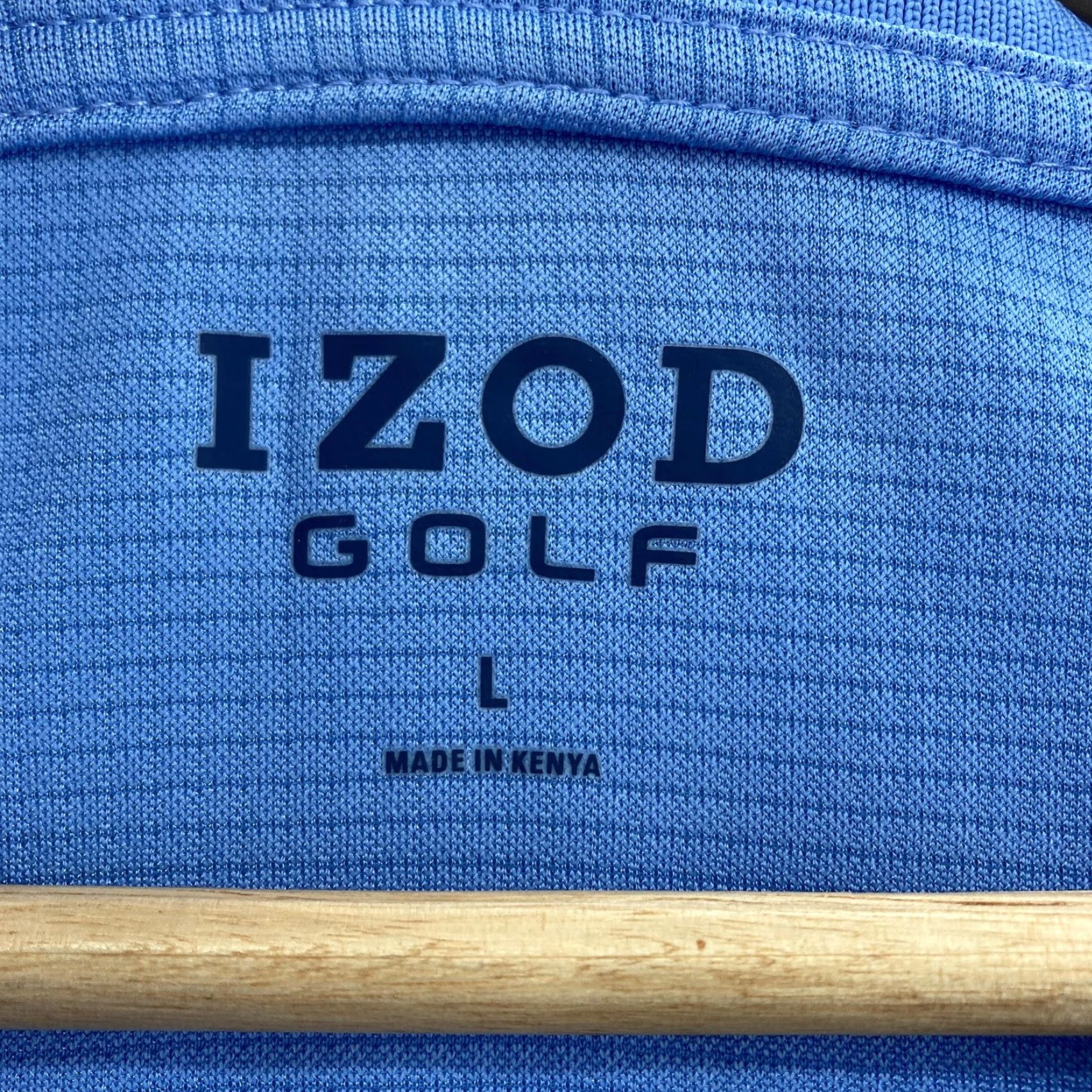 Izod Izod Golf Polo Shirt Mens Large Riviera Blue SwingFlex UPF-20 Basix Stretch Polo Shirt Size US L / EU 52-54 / 3 - 3 Thumbnail