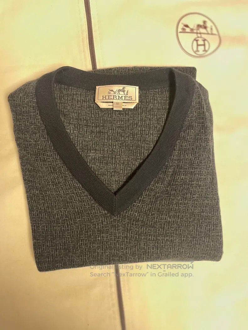 Hermes Crew Neck Knit Wool Sweater