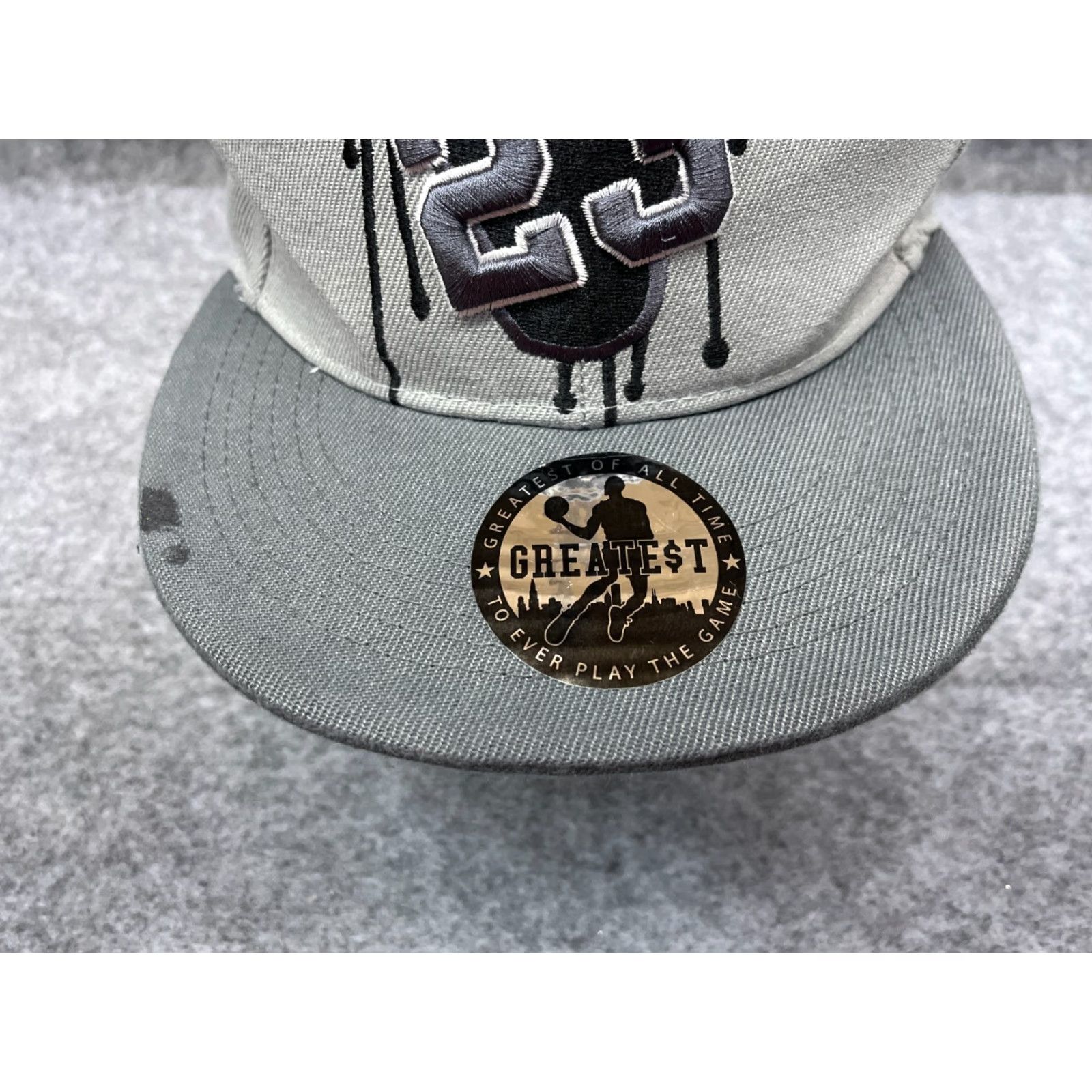 Vintage Greatest Chicago Hat Snap Back Adult One Size Gray 100% Polyester 23 MJ Drip Size ONE SIZE - 3 Thumbnail