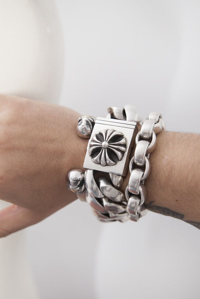 Chrome Hearts 9 Link Classic XL Cross Box ID bracelet Size ONE SIZE - 13 Thumbnail