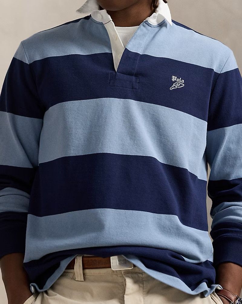 Polo Ralph Lauren Polo Ralph Lauren Classic Fit Embroidered Rugby Shirt Blue Size US XL / EU 56 / 4 - 4 Thumbnail