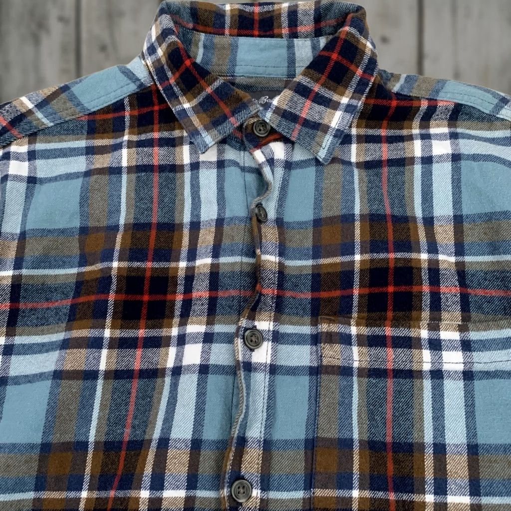 Eddie Bauer Eddie Bauer Flannel Shirt Mens M Aqua Blue Plaid Button-Up Size US M / EU 48-50 / 2 - 1 Thumbnail