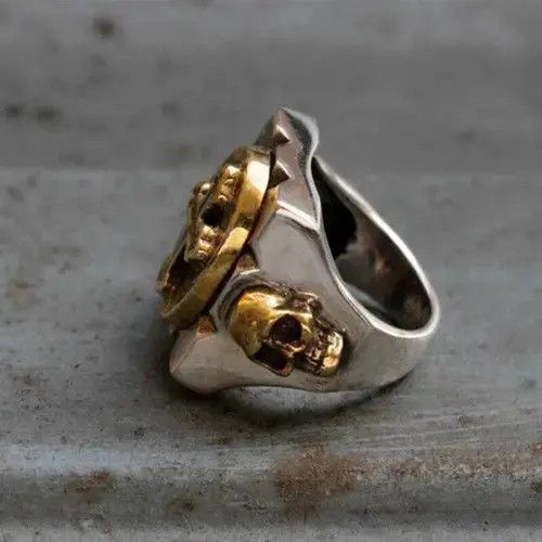 Jewelry New Skull Cross Ring Size ONE SIZE - 4 Thumbnail