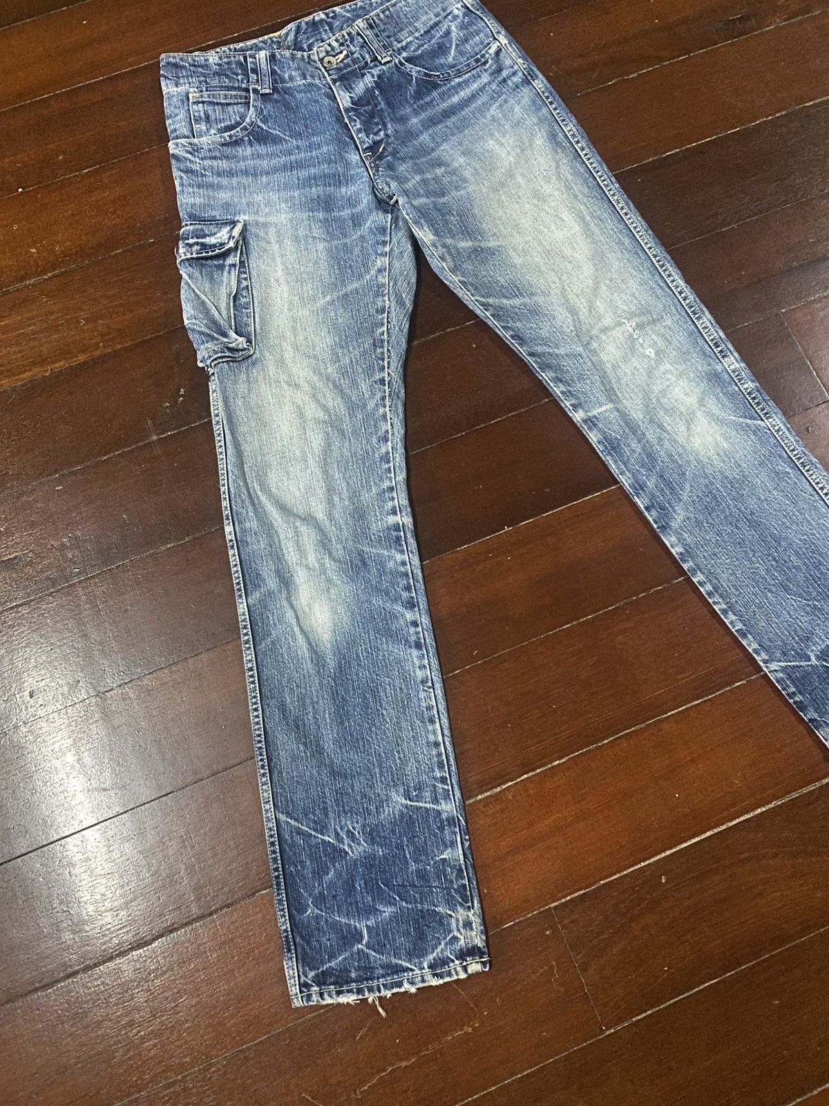Johnbull Rare John Bull Kojima Tactical Cargo Multipocket Denim Pants Size US 32 / EU 48 - 2 Thumbnail