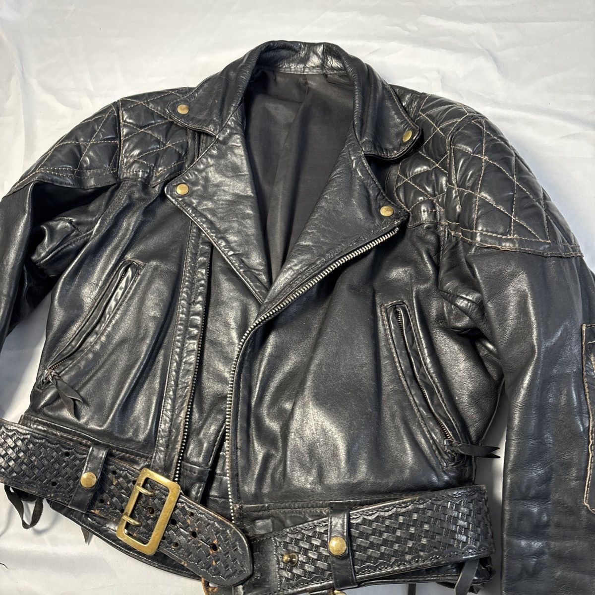 Other Vintage Langlitz Columbia Motorcycle Leather Jacket w/Belt Size US M / EU 48-50 / 2 - 2 Thumbnail