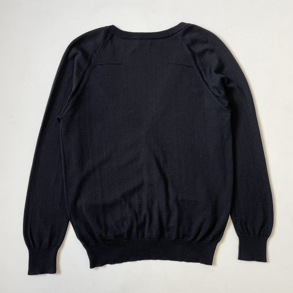Dior × Hedi Slimane A/W 06 Black Distressed Wool Cardigan Size US M / EU 48-50 / 2 - 12 Thumbnail