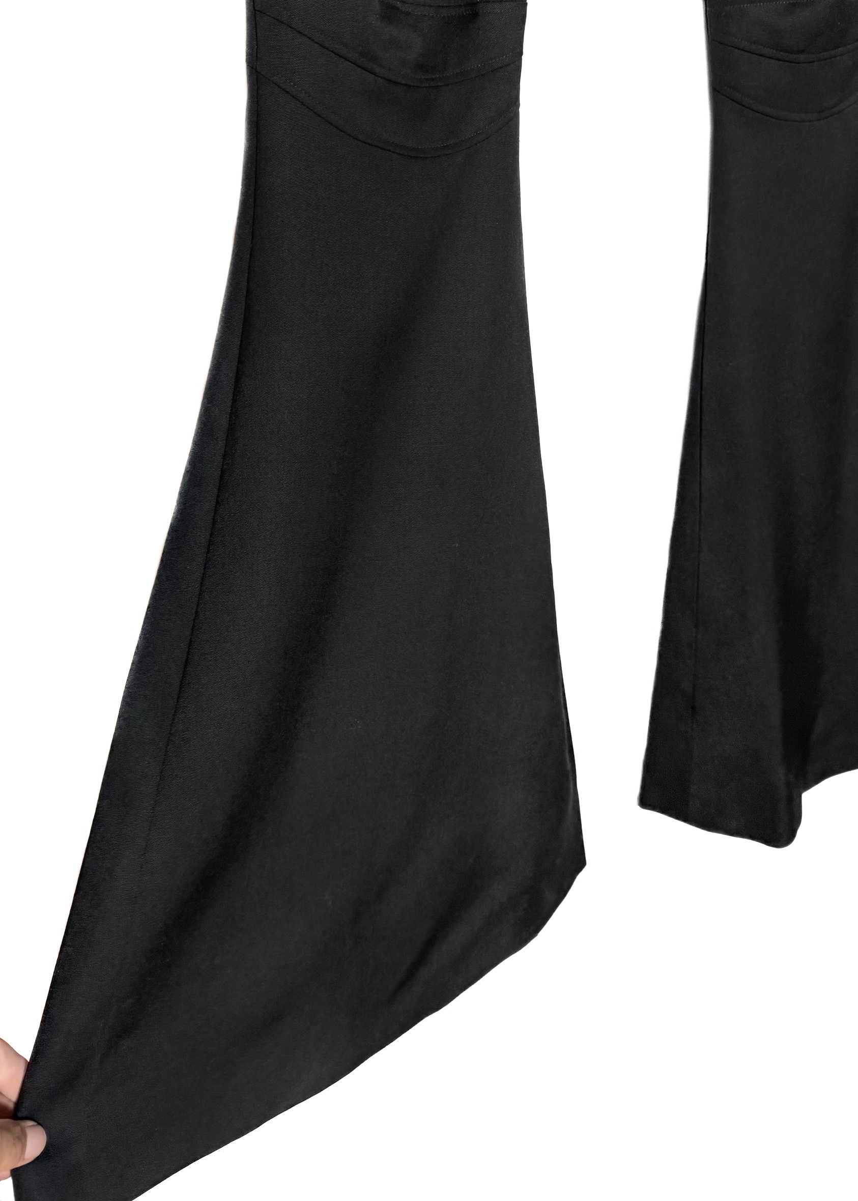 Balmain Balmain Black Biker Flare Bell Bottom Dress Pants Size 28" / US 6 / IT 42 - 7 Thumbnail