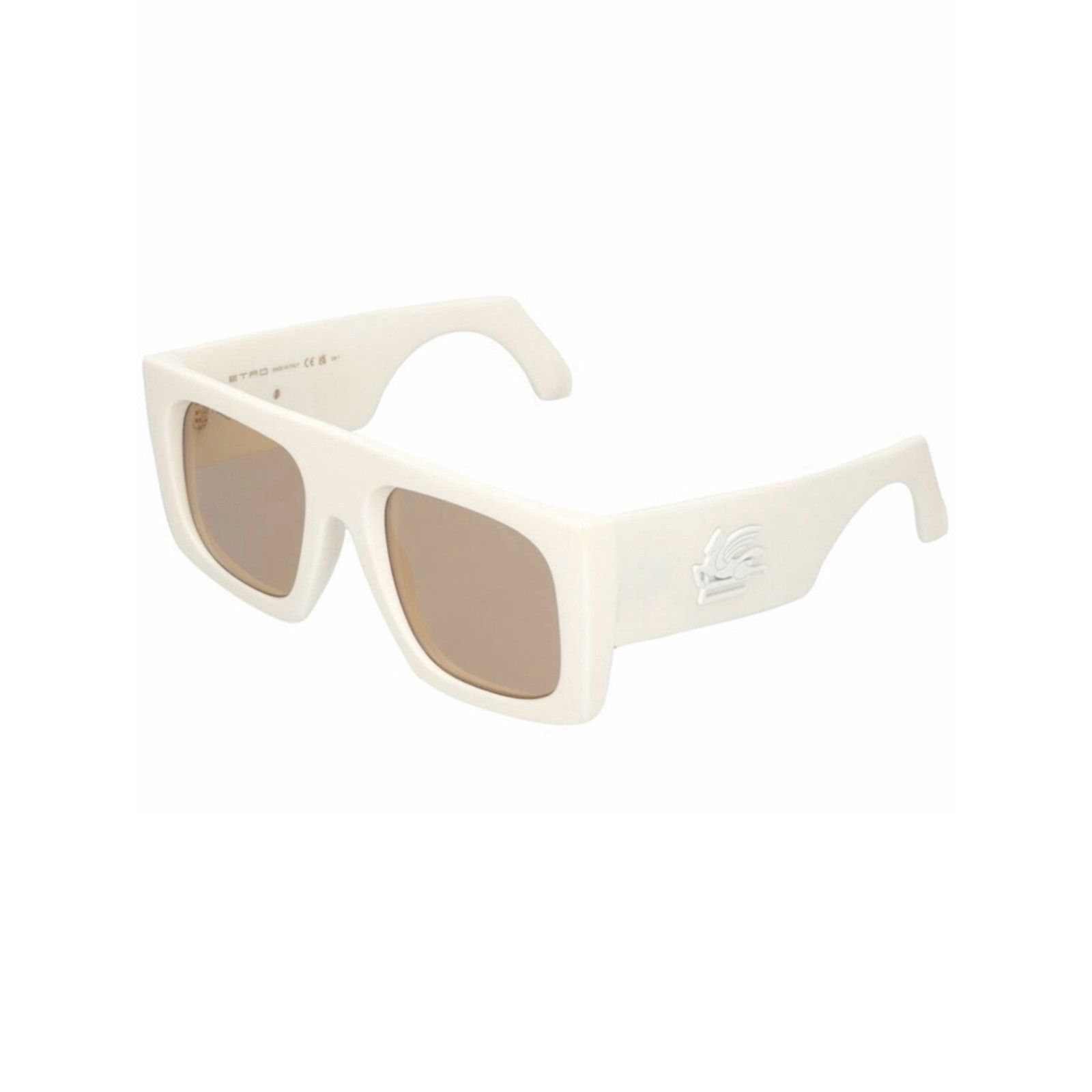 Etro New Etro ETROSCREEN 0SZJ70 White Sunglasses Brown Lenses Size ONE SIZE - 6 Thumbnail
