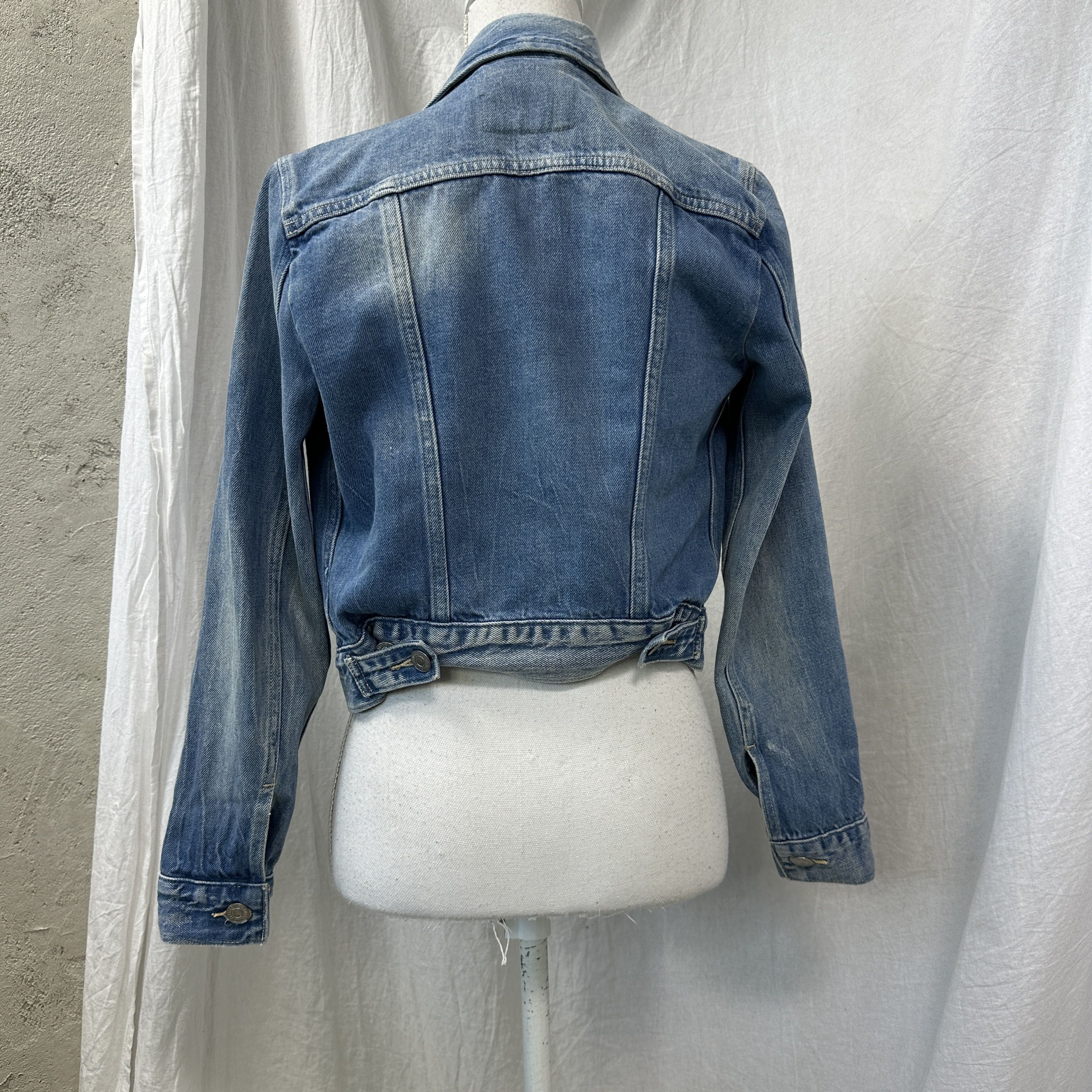 Levi's Vintage Denim Preppy Cropped Women's Levi's Jeans Jacket Y2K Size XS / US 0-2 / IT 36-38 - 7 Thumbnail