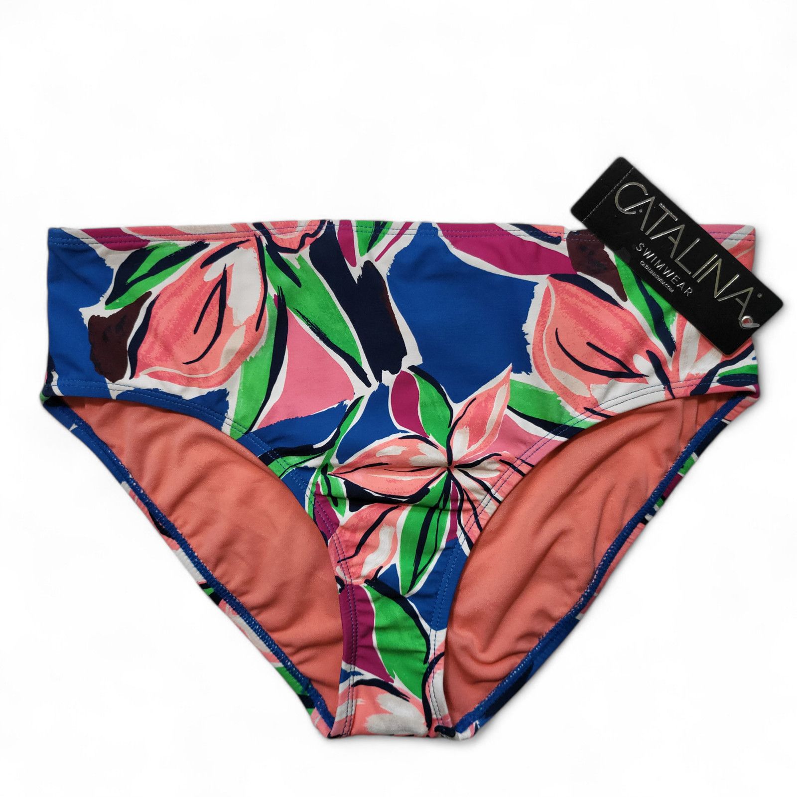 Catalina NWT Catalina Bold Floral Abstract High Waist Bikini Bottom Size S / US 4 / IT 40 - 1 Thumbnail