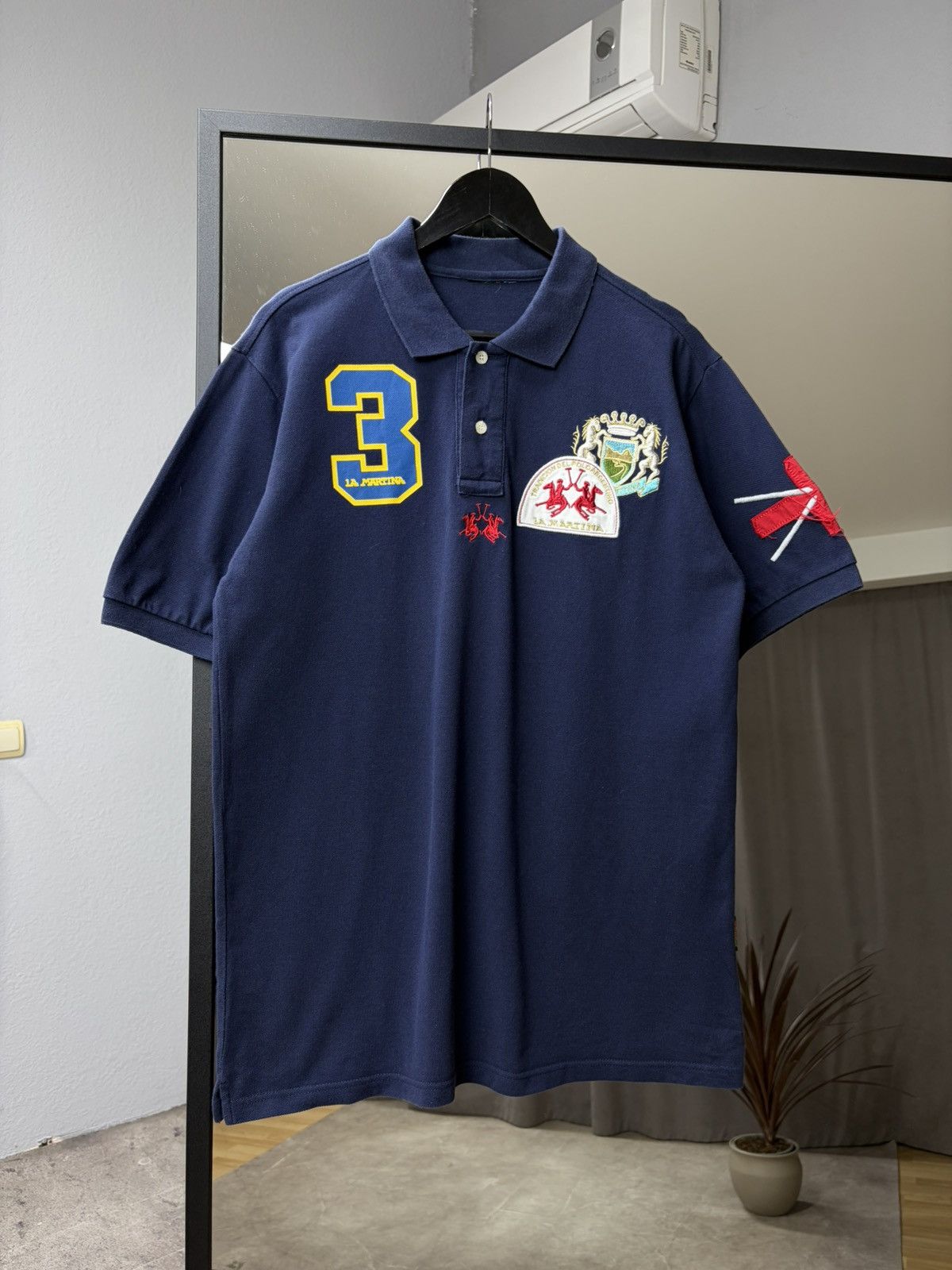 Polo Ralph Lauren La Martina Polo Shirt Equestrian Luxury Big Logo Back Y2K Size US L / EU 52-54 / 3 - 7 Thumbnail