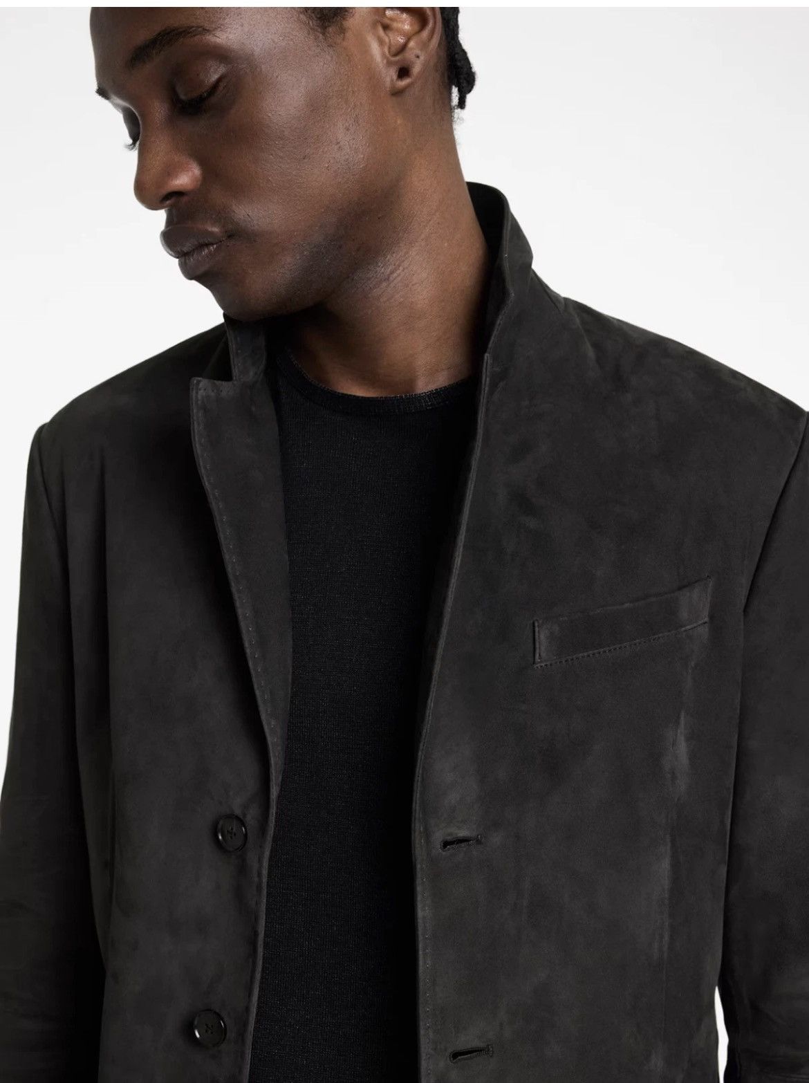 John Varvatos Rind Suede Leather Jacket EU 50 USA 40 Size US M / EU 48-50 / 2 - 4 Thumbnail