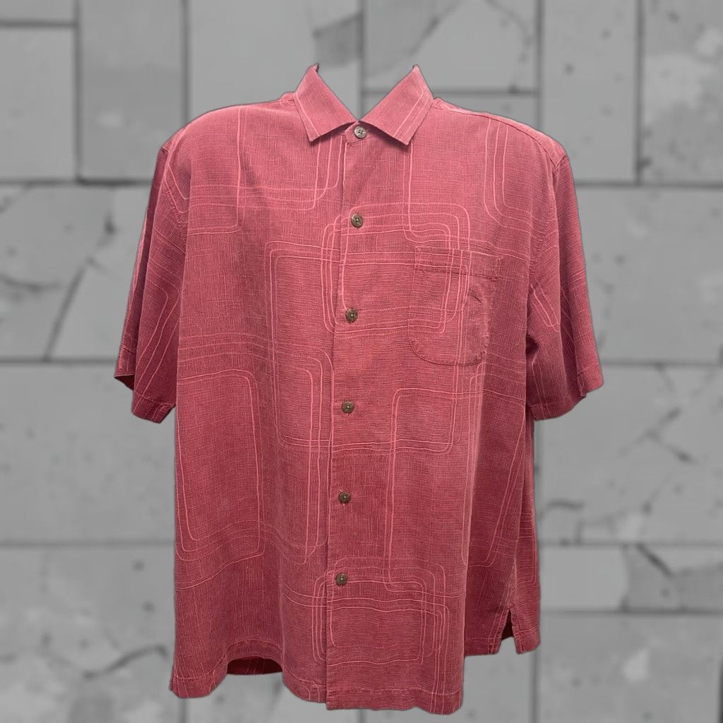 Tommy Bahama Tommy Bahama Originals Red Short Sleeve Button Down Shirt Mens L Size US L / EU 52-54 / 3 - 1 Thumbnail