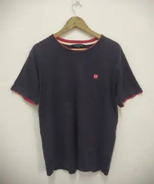 Tommy Hilfiger VTG Tommy Hilfiger Japan Big Logo Tee - Red/Navy Contrast Size US XL / EU 56 / 4 - 1 Thumbnail