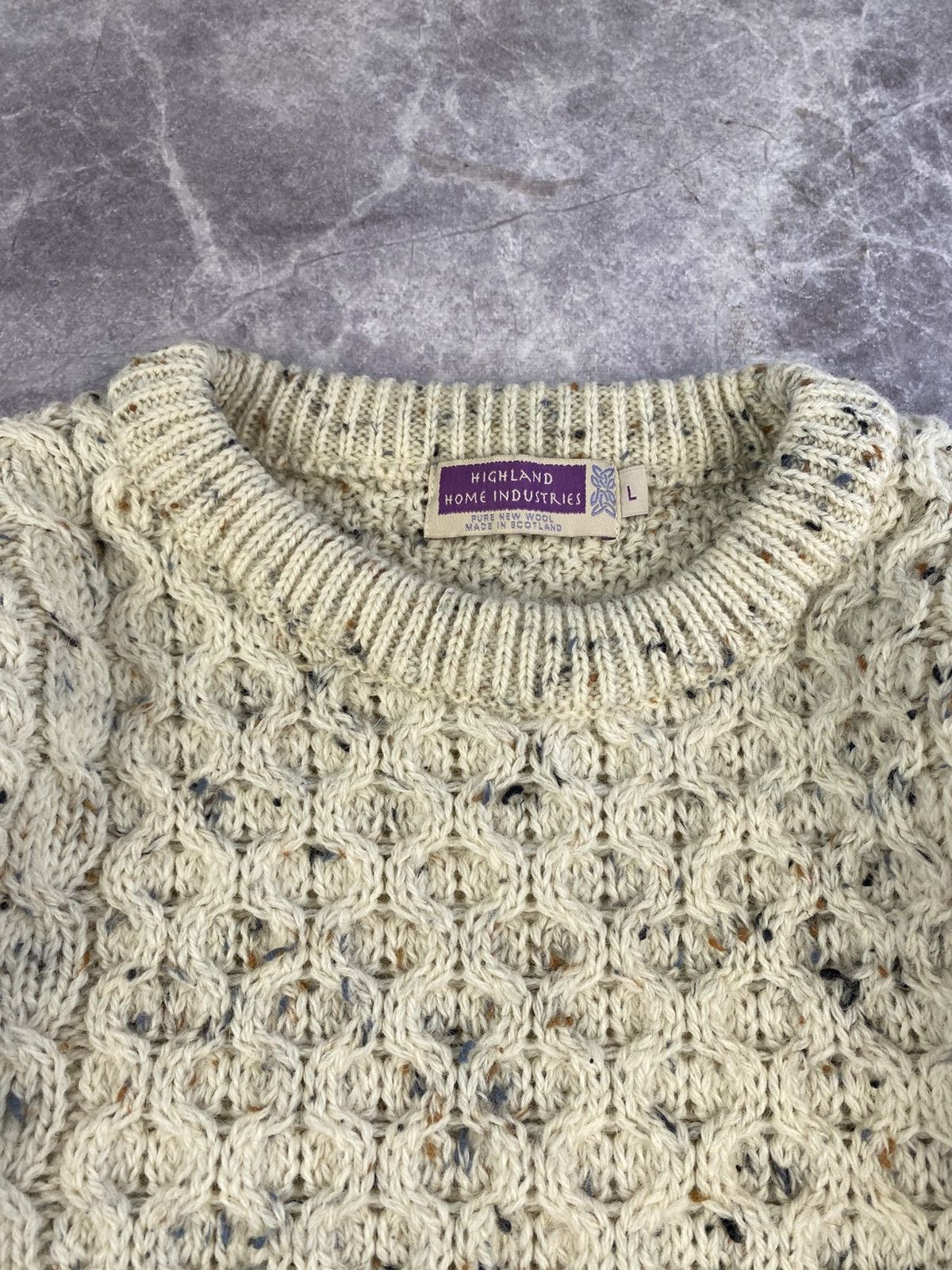 Vintage Highland Home Industries Wool Sweater Made in Scotland L Size L / US 10 / IT 46 - 2 Thumbnail