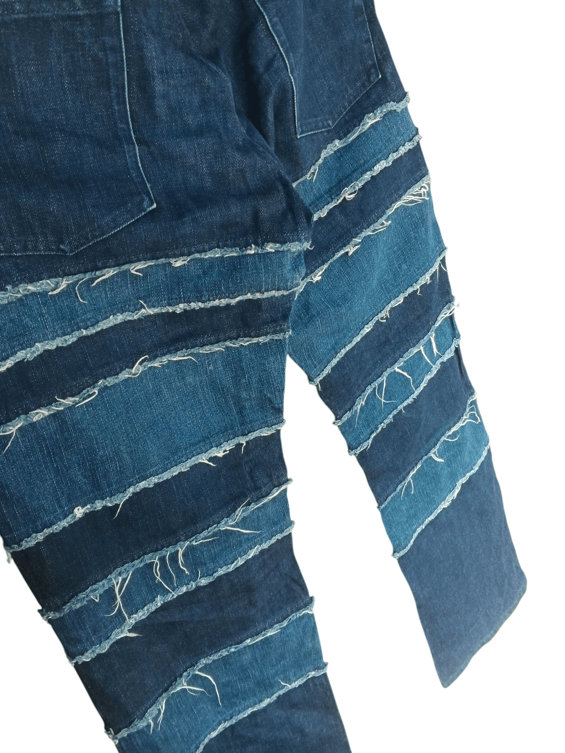 Japanese Brand Y2k Archive Edge Rupert Patchwork Flared Jeans Size US 34 / EU 50 - 3 Thumbnail
