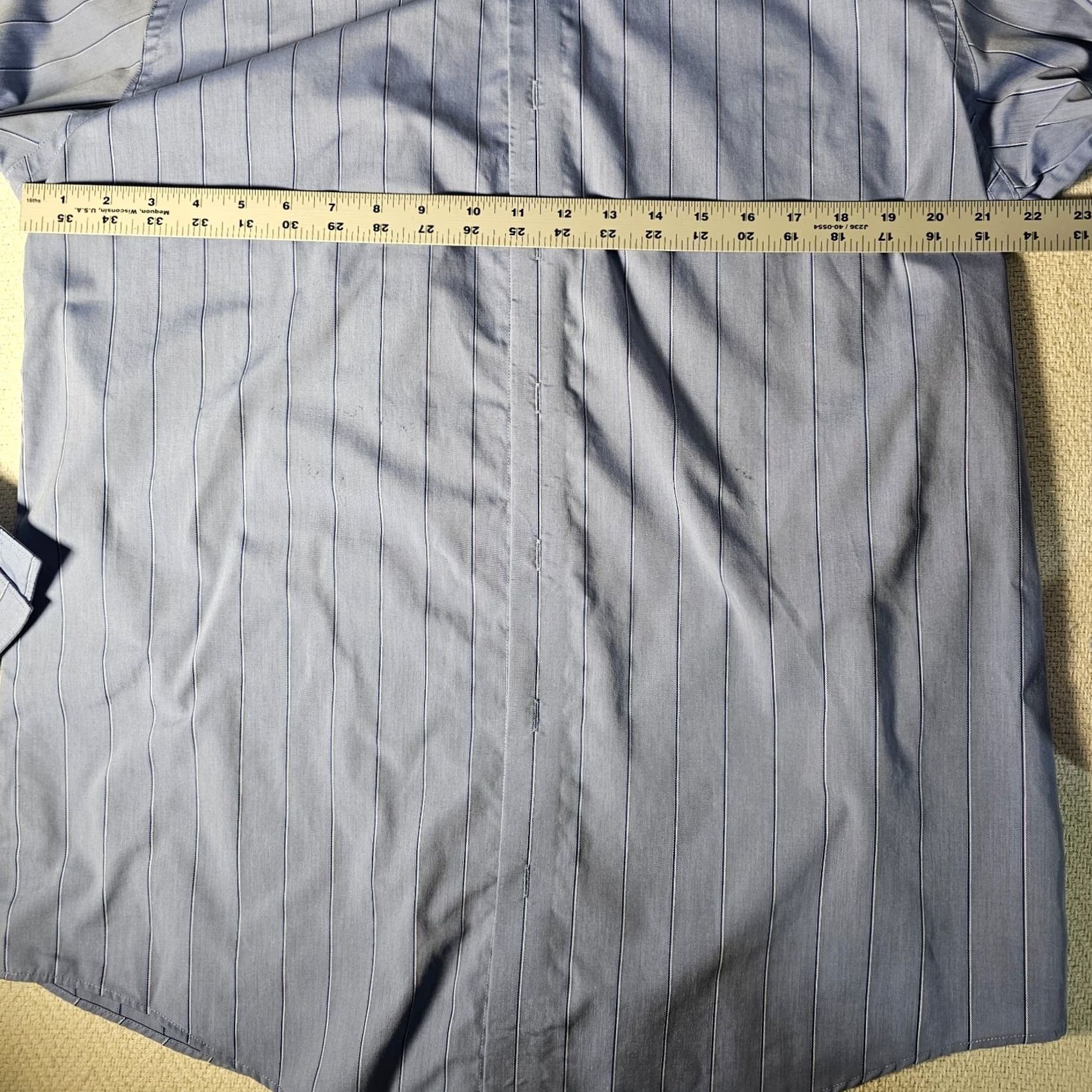Kenneth Cole Kenneth Cole Reaction Shirt Men Large Blue Stripe Regular Fit Non-Iron Wrinkle Free Casual Dress Shirt Regular Fit Mens Blue Striped Shirt Size US L / EU 52-54 / 3 - 5 Thumbnail
