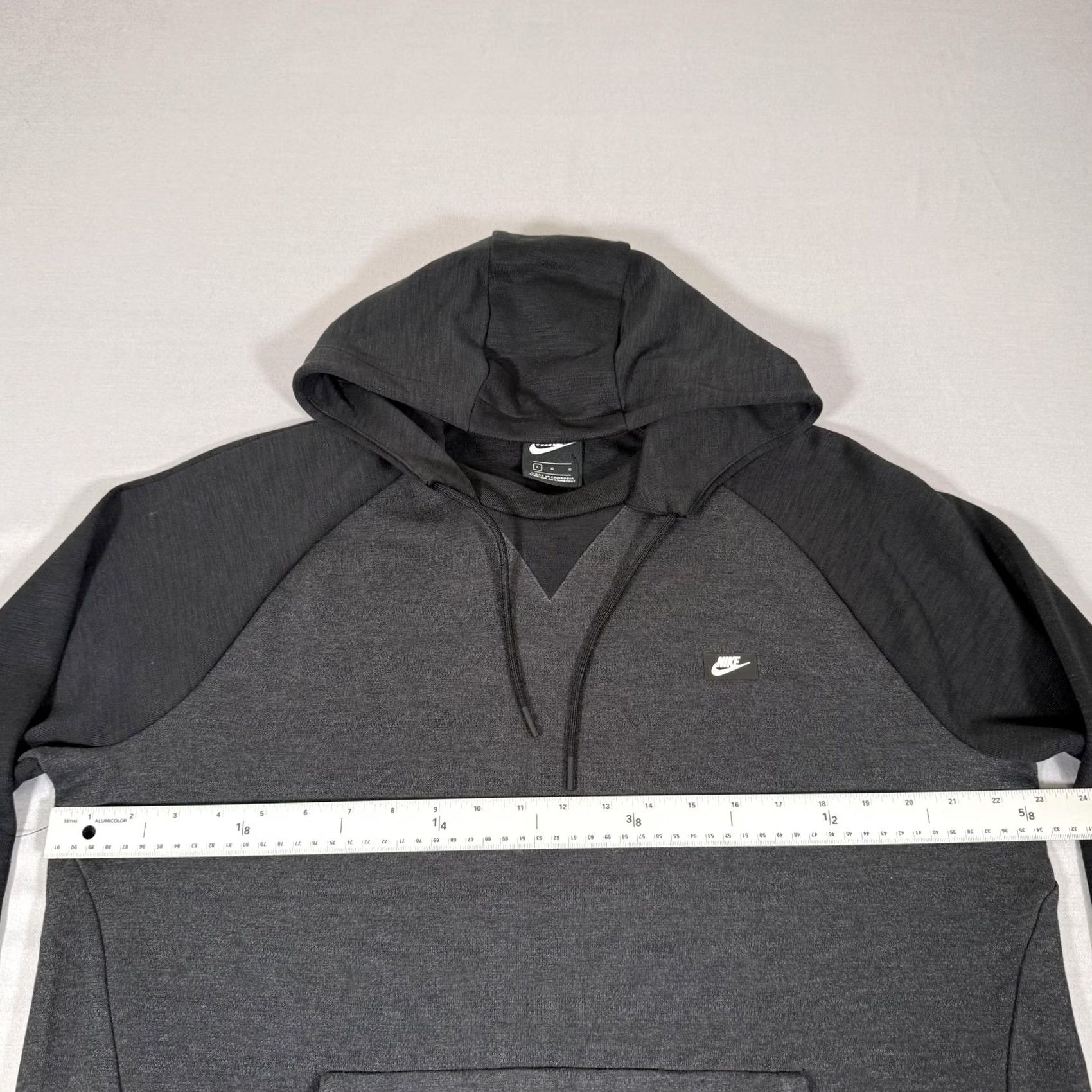 Nike Nike Hoodie Men L Gray Pullover Sweatshirt with Hooded Pockets Logo Fireheather Front Kangaroo Pocket Crew Neck All Seasons Sportswear Size US L / EU 52-54 / 3 - 7 Thumbnail