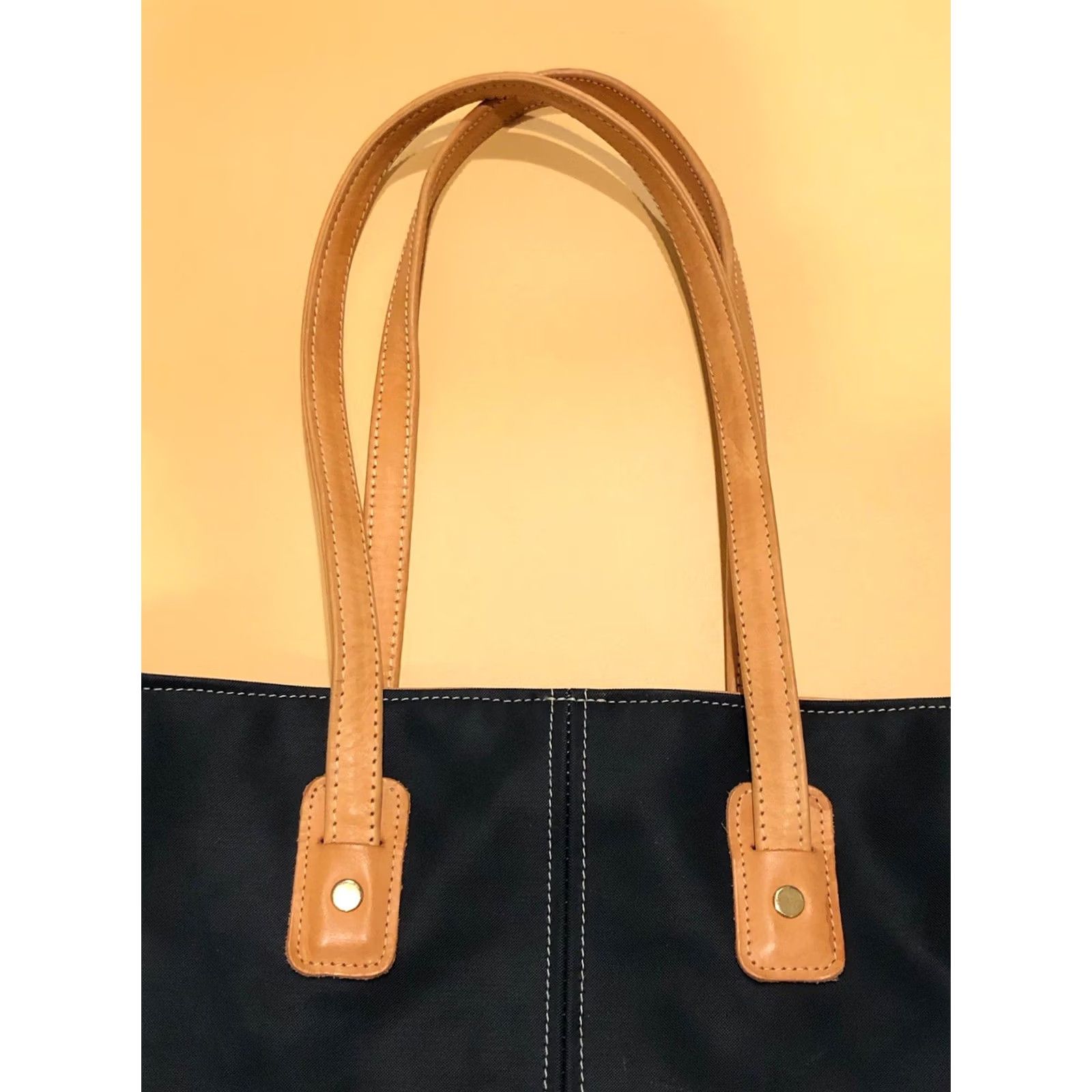 Vintage Jon Hart Tote Bag Purse Medium Navy Taupe and Tan Size ONE SIZE - 5 Thumbnail