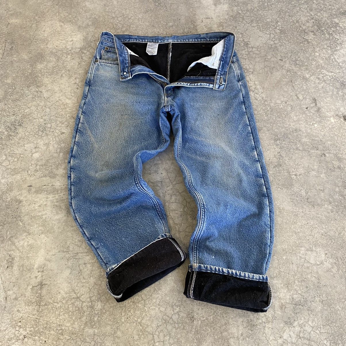 Carhartt VTG Carhartt Blanket Lined Relaxed Fit Faded Blue Jeans Size US 36 / EU 52 - 2 Thumbnail