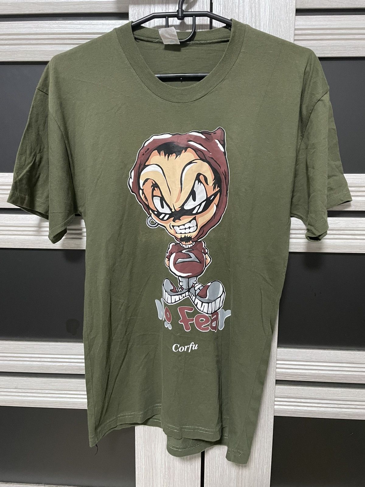 No Fear × Vintage Vintage 90s No Fear Corfu Skateboarding T Shirt Blind Tee Size US S / EU 44-46 / 1 - 1 Thumbnail