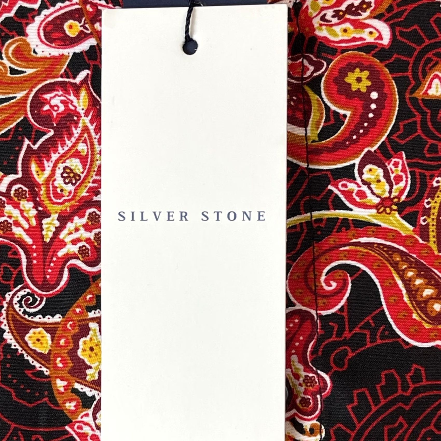 Vintage SILVER STONE Shirt Men L Paisley Button-Down Long Sleeve Modern Fit Button-Up Red Size US L / EU 52-54 / 3 - 7 Thumbnail
