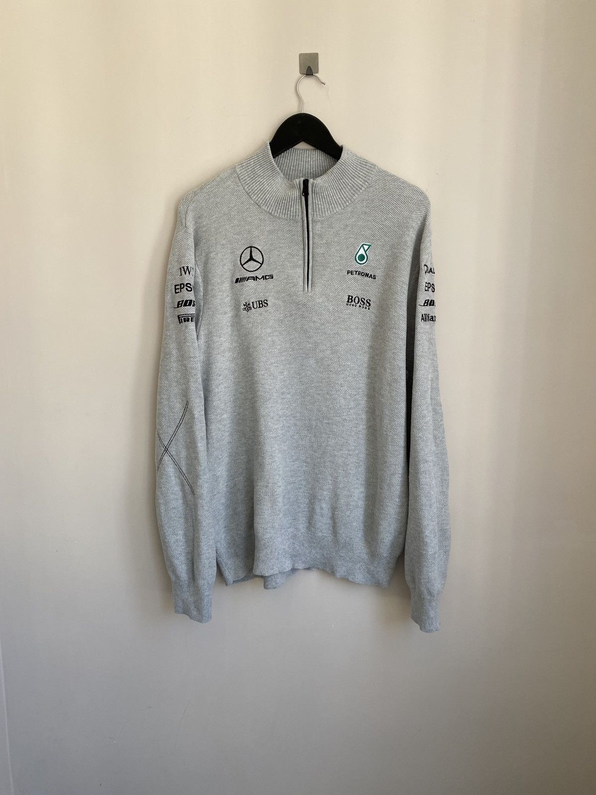 Hugo Boss Hugo Boss Men's Mercedes AMG Petronas F1 Team 1/4 Zip Hoodie Size US XL / EU 56 / 4 - 7 Thumbnail