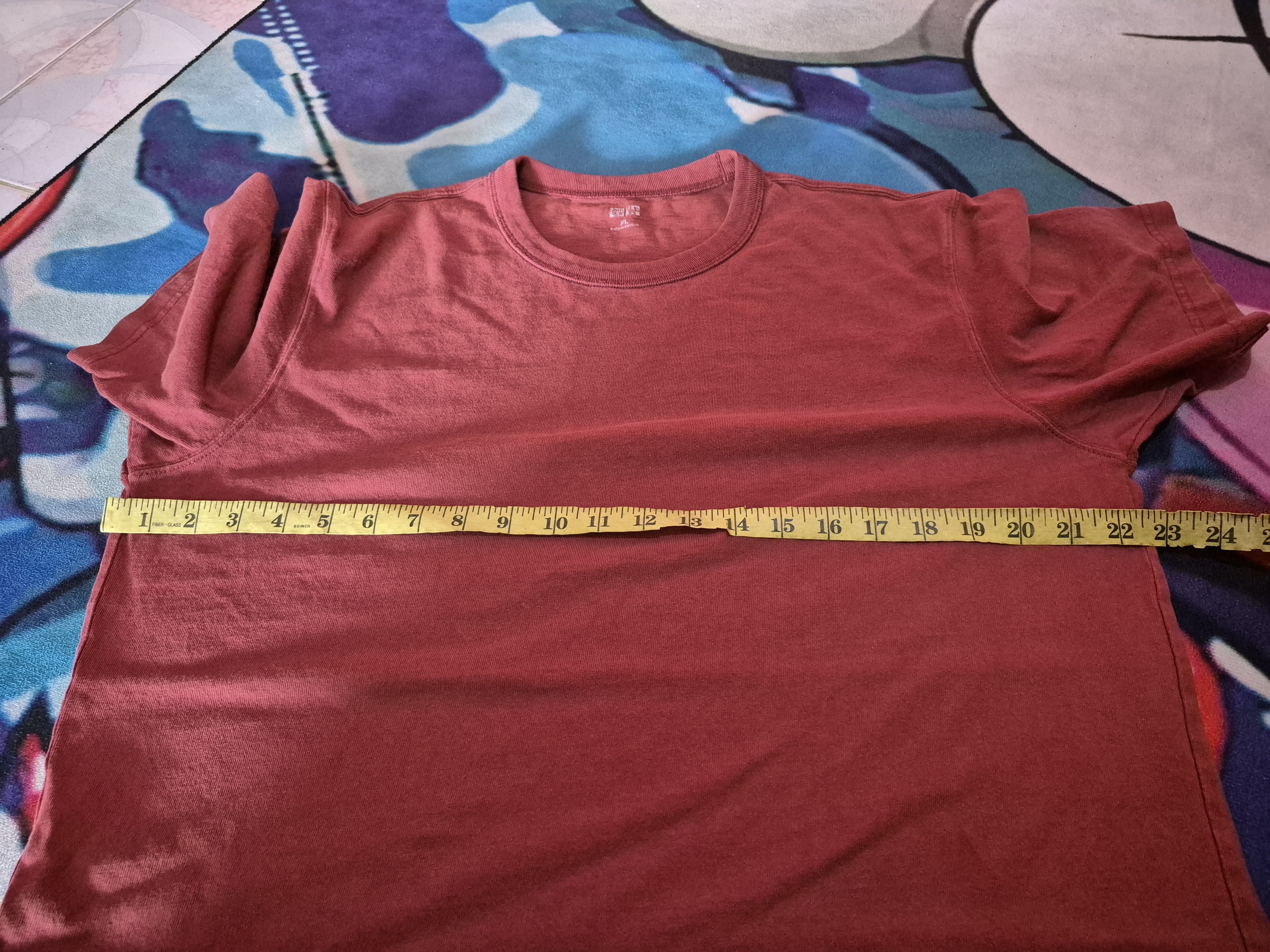 Uniqlo 🔥 Uniqlo U Lemaire Maroon Cotton Plain Tee Size US XL / EU 56 / 4 - 7 Thumbnail