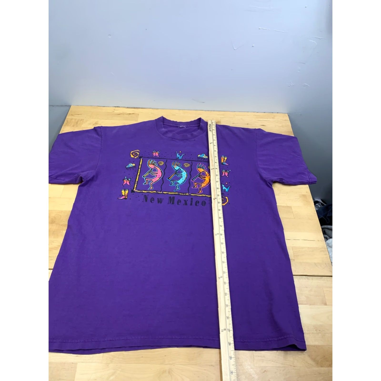 Vintage VINTAGE New Mexico Travel Destination Shirt Mens L Purple Southwest 90s T-Shirt Short Sleeve Crew Neck Cotton Cowboy Size US L / EU 52-54 / 3 - 4 Thumbnail
