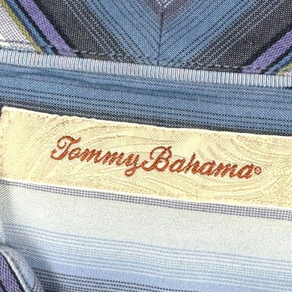 Tommy Bahama VINTAGE Tommy Bahama Shirt Mens M Blue Striped Button-Up Long Sleeve EUC Size US M / EU 48-50 / 2 - 3 Thumbnail