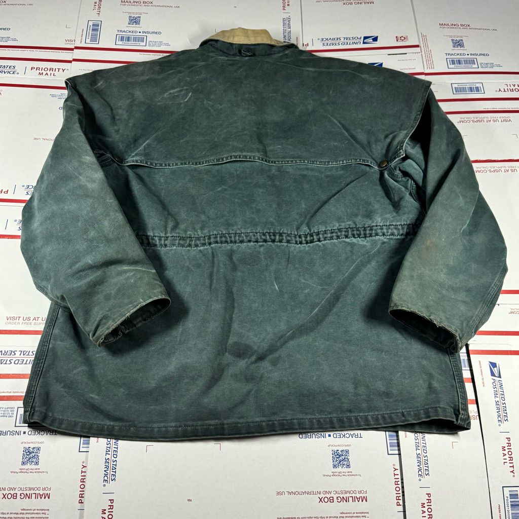 Carhartt Vintage MADE IN USA Carhartt Work Coat Green Barn Jacket Size US L / EU 52-54 / 3 - 3 Thumbnail