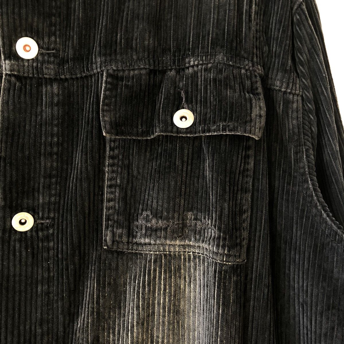 Sean John SEAN JOHN Black Coatse Colduroy Jacket - Distressed Size US XXL / EU 58 / 5 - 8 Thumbnail