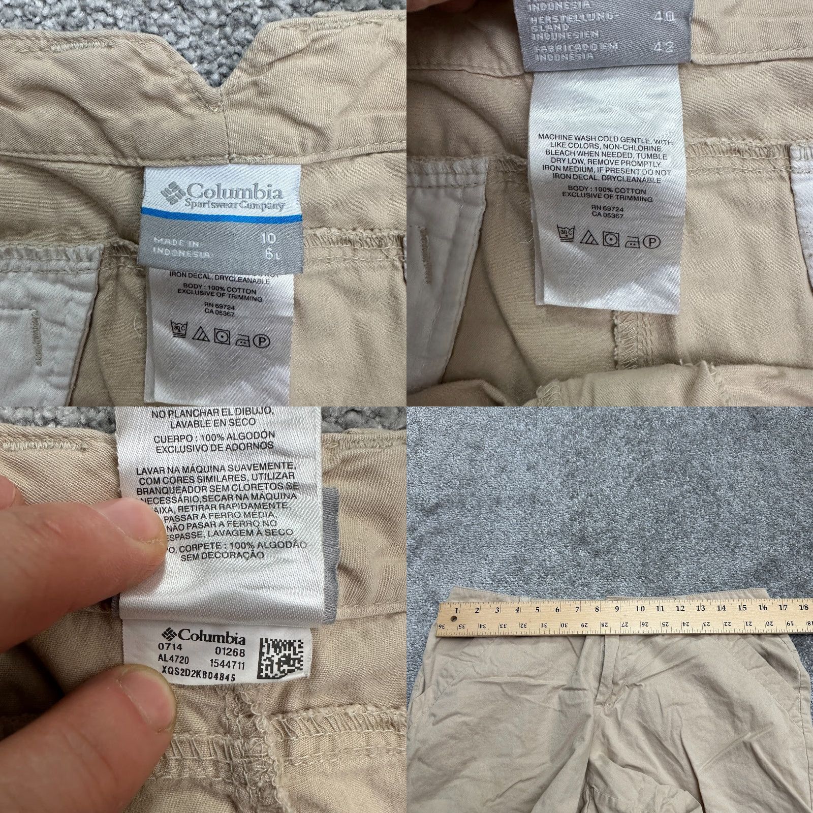Vintage Columbia Bermuda Shorts Womens 10 Brown Cotton Mid Rise Casual Outdoor 5.5 Inseam Size 32" / US 10 / IT 46 - 8 Thumbnail