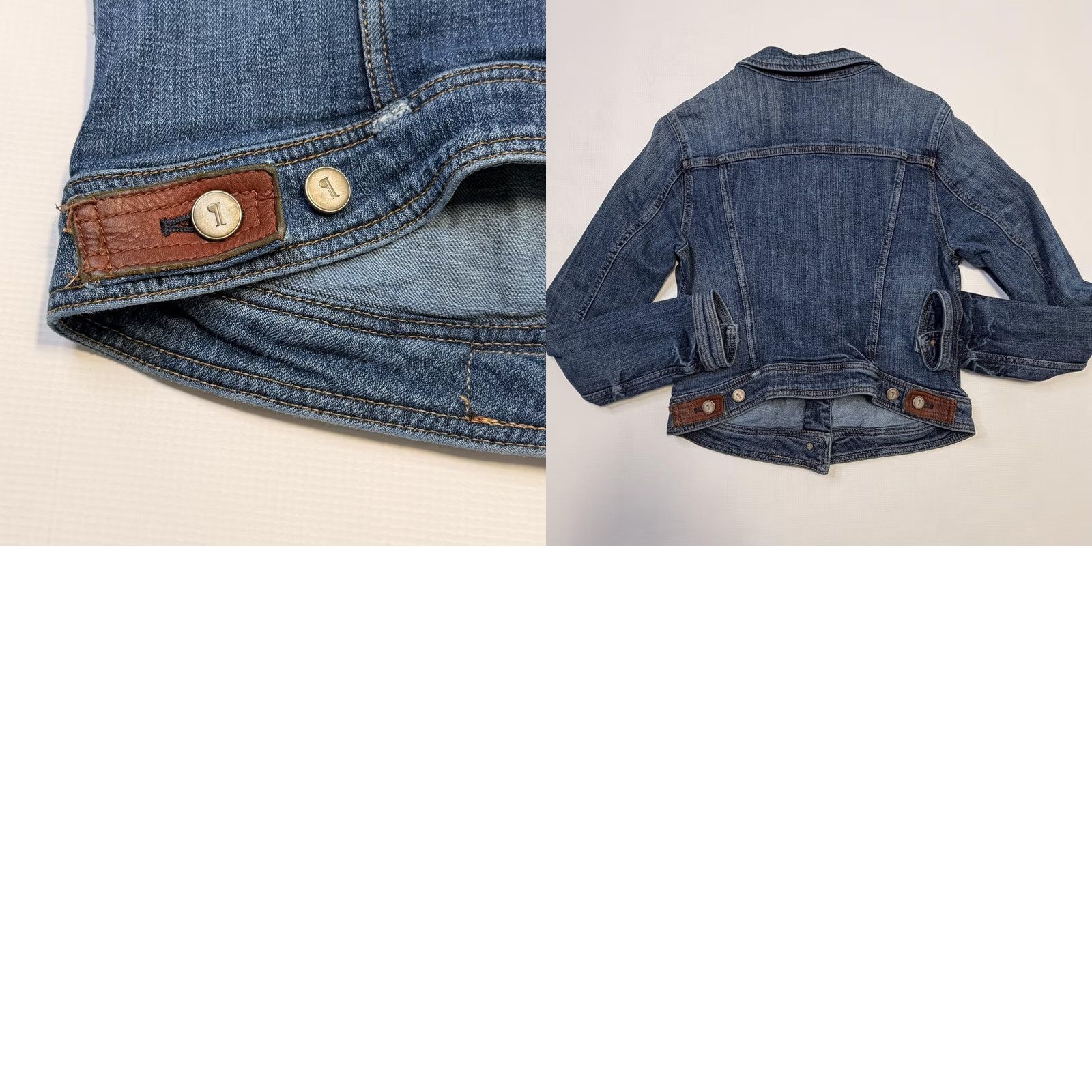 Vintage Pilcro and the Letterpress Denim Jacket Womens Medium Blue Jean Button Front Size 32" / US 10 / IT 46 - 9 Thumbnail